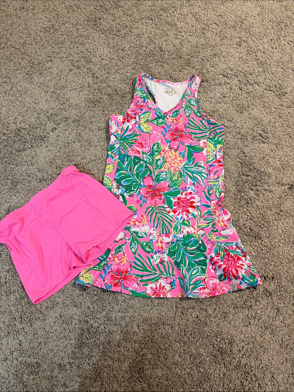 Lilly Pulitzer Girls’ Luxletic Tank Dress in Pink, Green, Blue